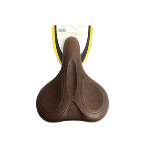 Selle comfort Comfort zadel E-Bike Soft medium bruin met handvat, zonder strop (hangverpakking).