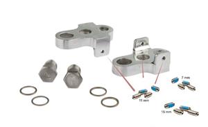 Mirage Crankverkorters met RVS bouten aluminium T6 zilver