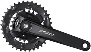 Shimano Crankstel 2 x 9 speed Altus FC-M101 met 175mm crankarm 36-22T met vierkante as zwart