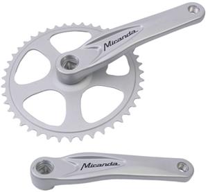 Miranda Crankset alu zilver 44 tands 3/32 + 1/8 bulk