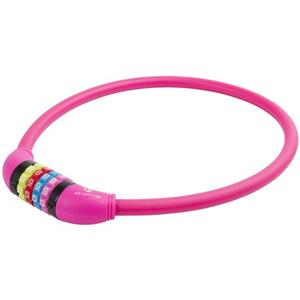 M-Wave cijfer-kabelslot silicone roze 65cm12mm