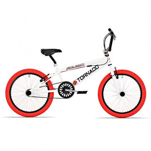 20 inch freestyle fiets wit rode banden 200022