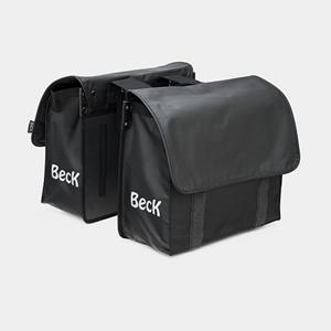 Beck Dubbele Fietstas Velcro Zwart
