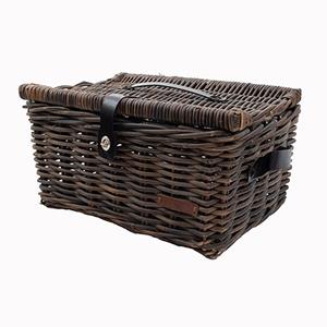 Wicked Picknickmand bakkersmand maat L, Zwart (47 x 36 x 26 cm)