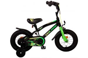 Volare Super GT 12 Inch 21,5 cm Jongens Terugtraprem Zwart/Groen