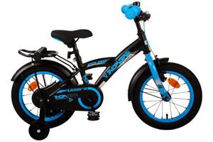 Volare Kinderfahrrad Thombike für Jungen 14 Zoll Kinderrad in Schwarz Blau