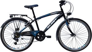 Wings Blast 24 Inch 36 cm Jongens 6V V Brakes Zwart/Blauw
