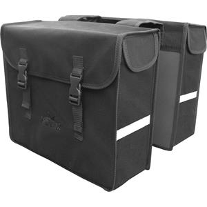 Greenlands canvas medium dubbel 39x33x13 cm 33 liter zwart