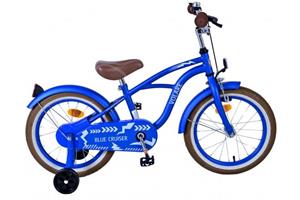 Volare Kinderfahrrad Black Cruiser für Jungen 16 Zoll Kinderrad in Blau