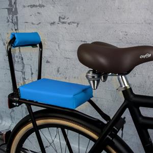 Ohmiomine Rugsteuntje Rugleuning zwart met Lucht Blauw  rugkussentje