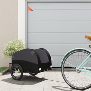 VidaXL Fietstrailer 30 kg ijzer zwart