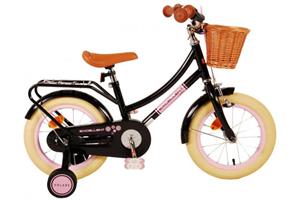 Volare Kinderfahrrad Excellent für Mädchen 14 Zoll Kinderrad Schwarz Fahrrad