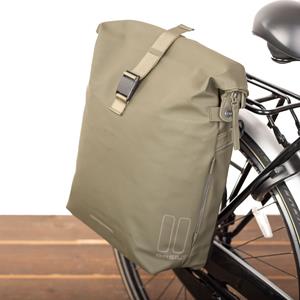 Basil Enkele fietstas SoHo Nordlicht MIK SIDE Studs 17L Mosgroen