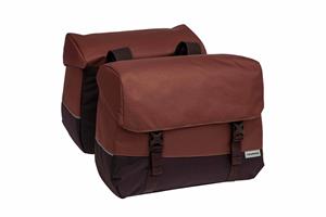 New Looxs Dubbele fietstas Oslo Joli Double 37L Bordeaux/roest