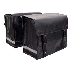 Beck Dubbele fietstas Nostalgic 52L Black Shiny