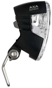 AXA koplamp Echo 15 lux led naafdynamo/fietsaccu voorvork zwart