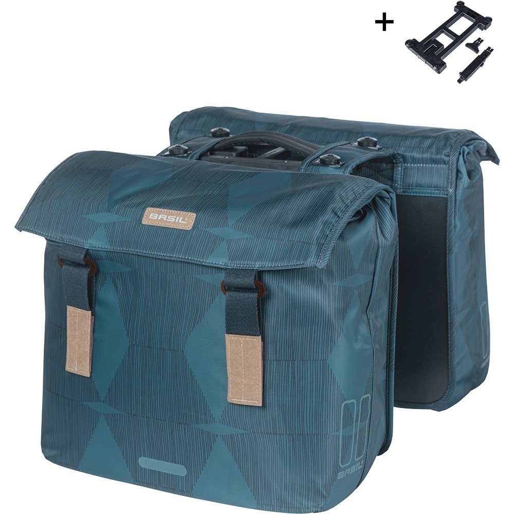 Basil Dubbele tas Elegance MIK 40-49l rPET blauw