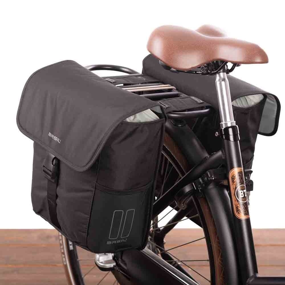 Basil Dubbele Fietstas Go - 32L Zwart