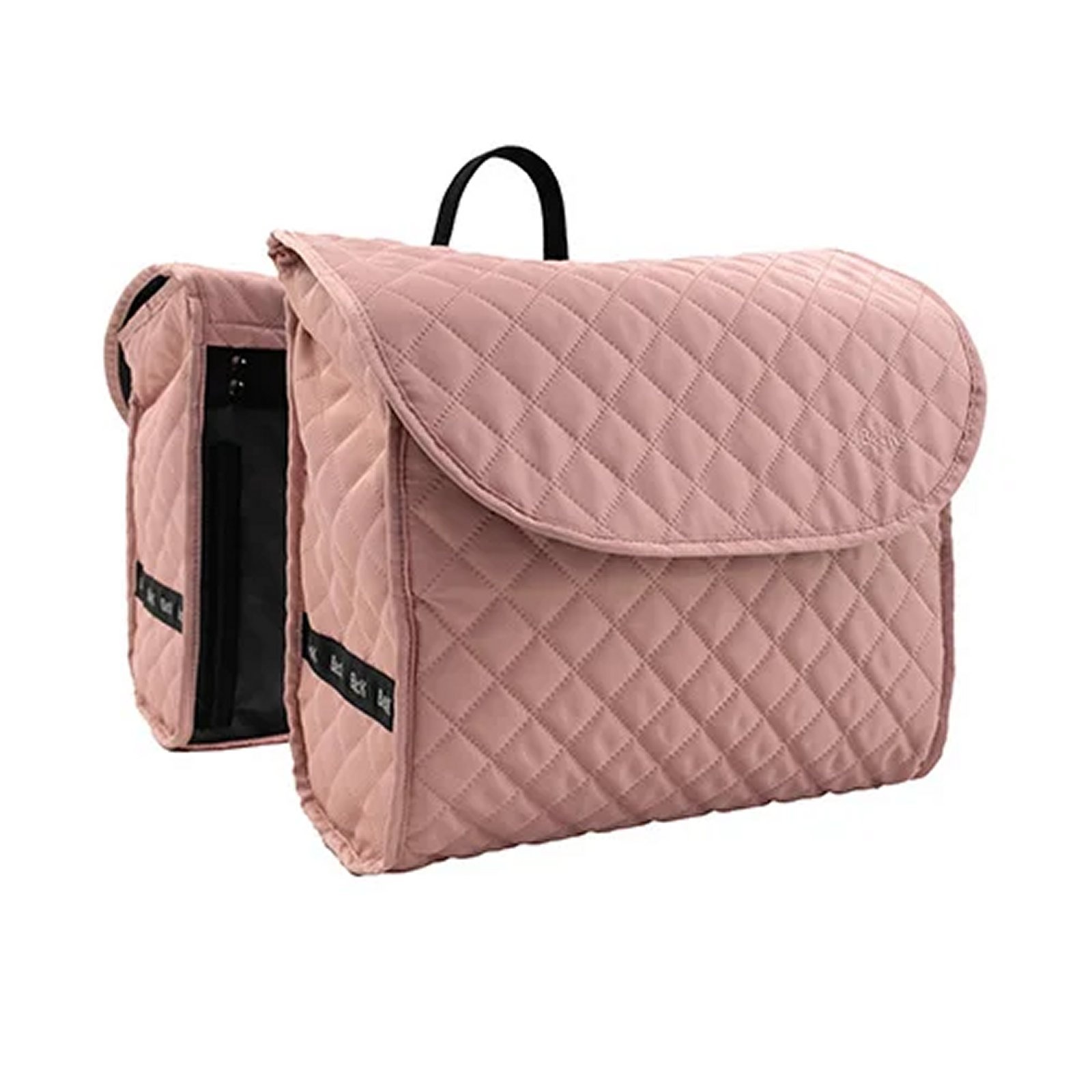 Beck Dubbele Fietstas Quilt Roze MIK