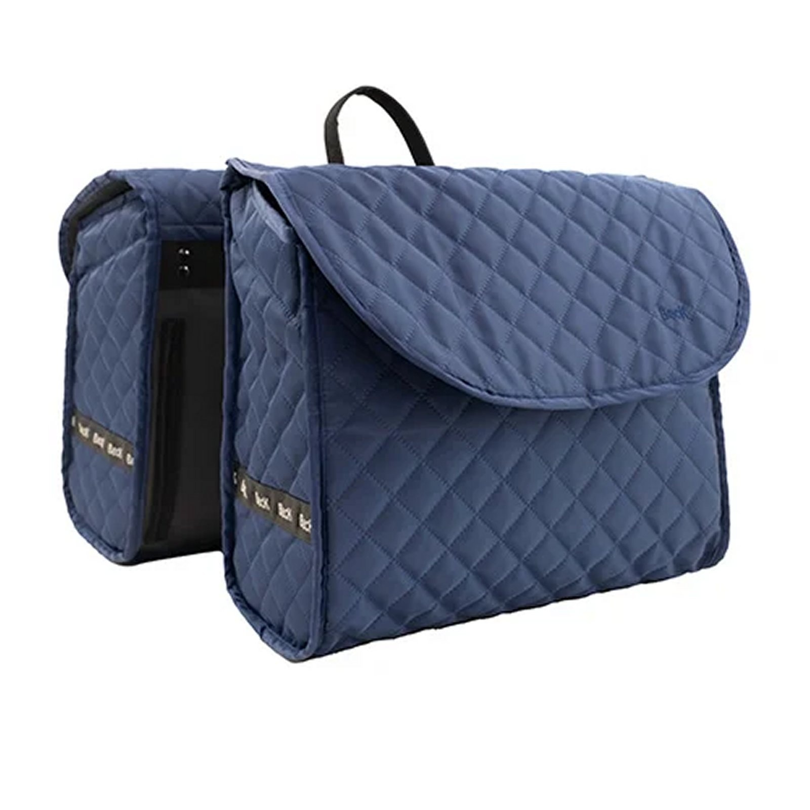 Beck Dubbele Fietstas Quilt Blauw MIK