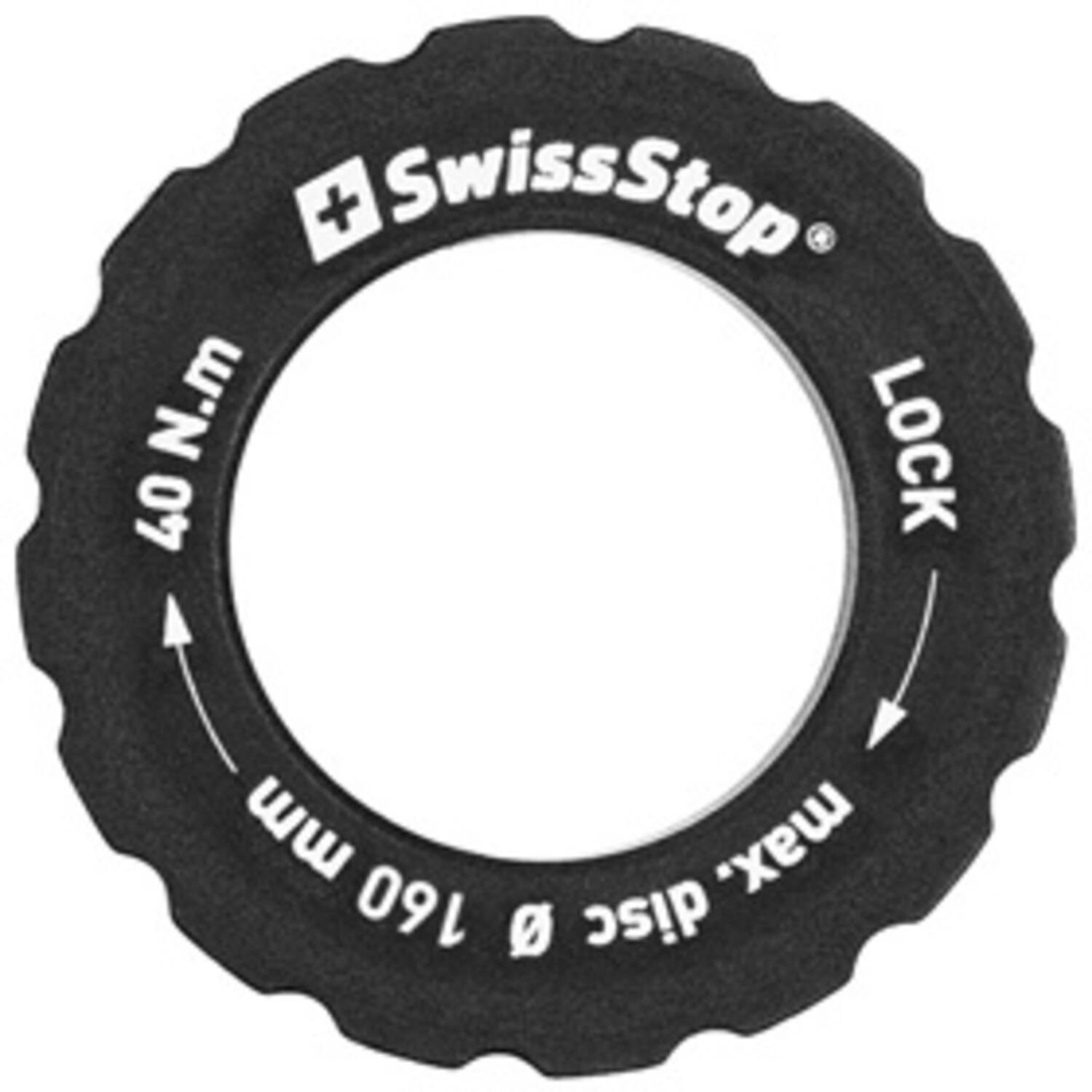 Swissstop centerlock lockring 160mm max