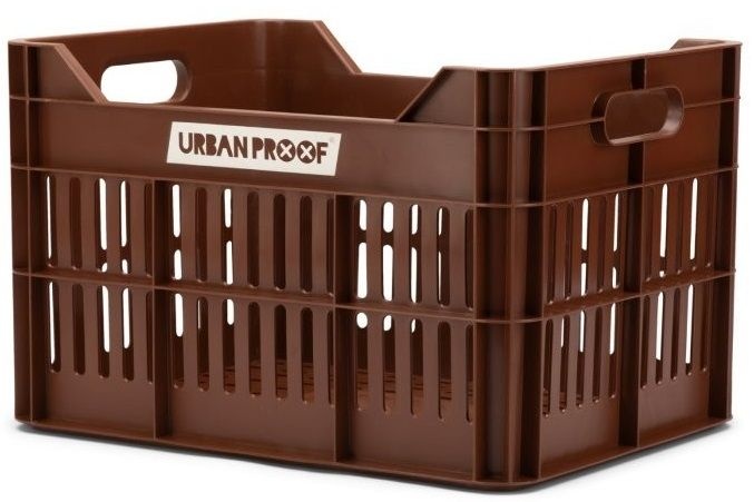 URBAN PROOF Fietskrat 30L Click Donkerbruin
