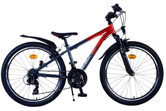 Volare XC Race 24 Inch 26,5 cm Jongens 21V V Brakes Rood/Grijs