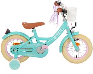 AMIGO Perfect 12 Inch 21 cm Meisjes Terugtraprem Turquoise