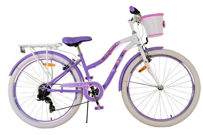 Volare Lovely 26 Inch 36 cm Meisjes 7V V Brakes Paars/Wit