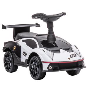AIYAPLAY Lamborghini glijauto, gelicentieerd, met geluidseffecten, kantelbeveiliging, ideaal voor kinderen, 67 x 28 x 38 cm, rood | Aosom.nl
