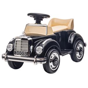 AIYAPLAY ritsauto, kindervoertuig met Mercedes Benz 300 S design, veilig en duurzaam, 12V, zwart | Aosom.nl