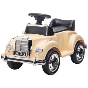 AIYAPLAY Glijauto voor Kinderen in Mercedes Benz 300S Ontwerp, Beige