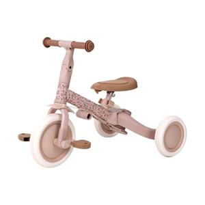 Little Dutch Driewieler Fairy Floral roze met duwstang