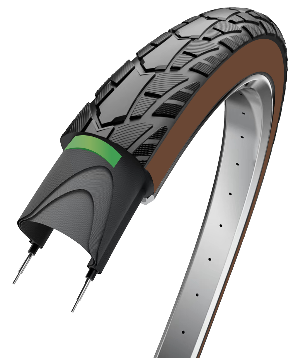 Edge Buitenband performance protect 28 x 1.75 / 47-622 - zwart / bruin
