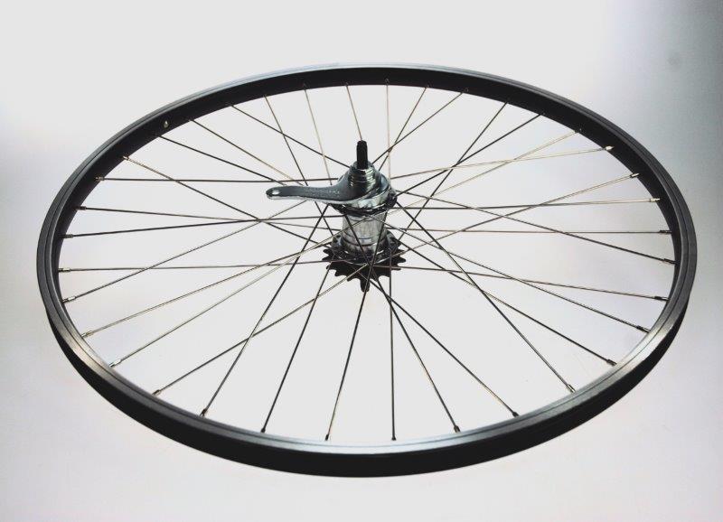 Bikefun Achterwiel 26x1.75 velosteel remnaaf