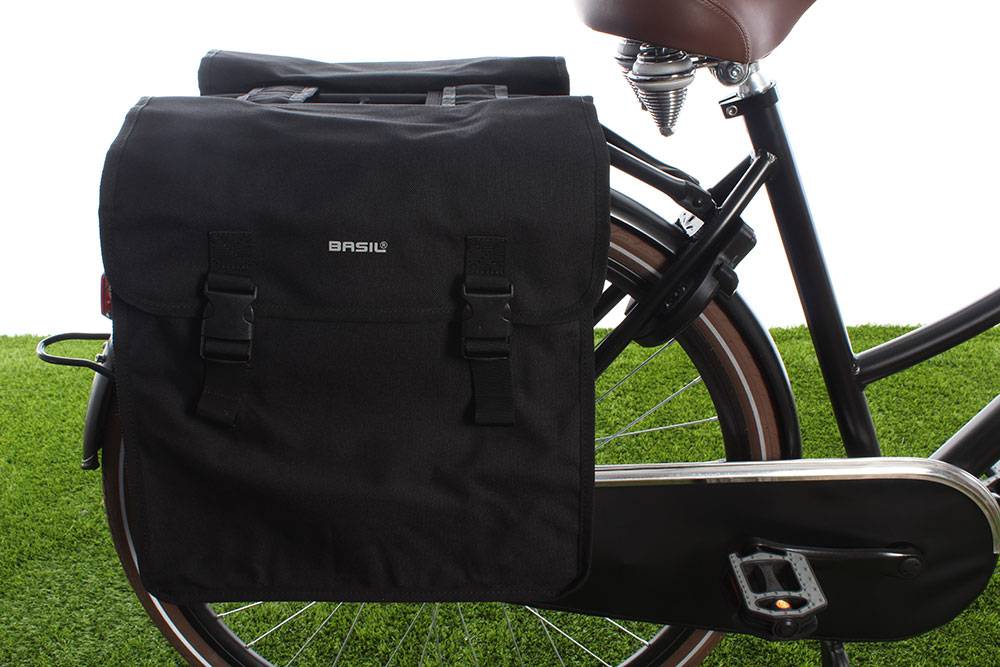 Basil Dubbele fietstas Mara XXL 47L Zwart