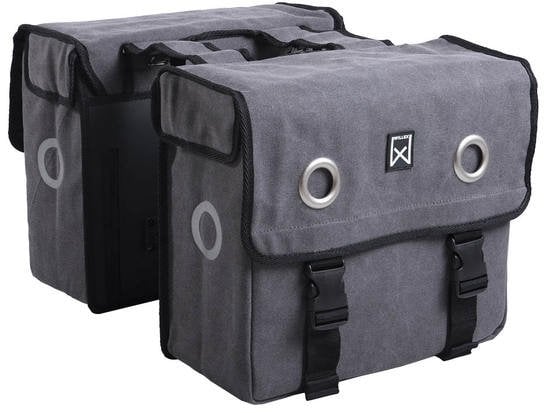 Willex Dubbele fietstas Canvas Tas 30L Grijs