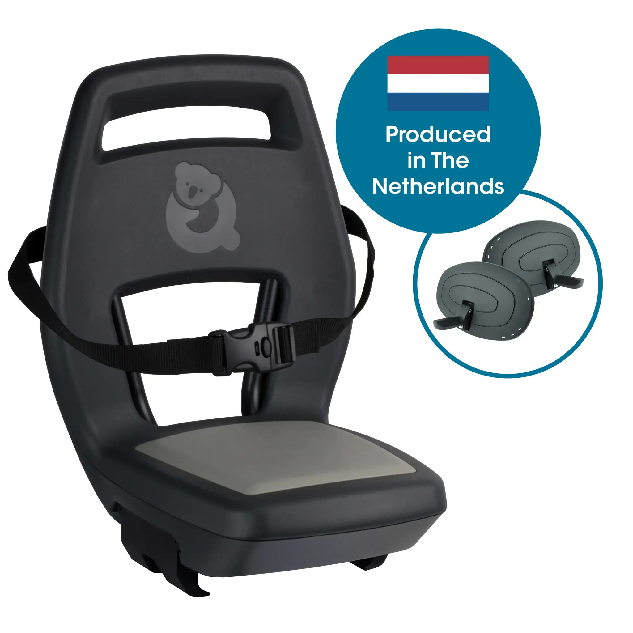 Qibbel achterzitje Maxi Junior 6+ antraciet / grijs