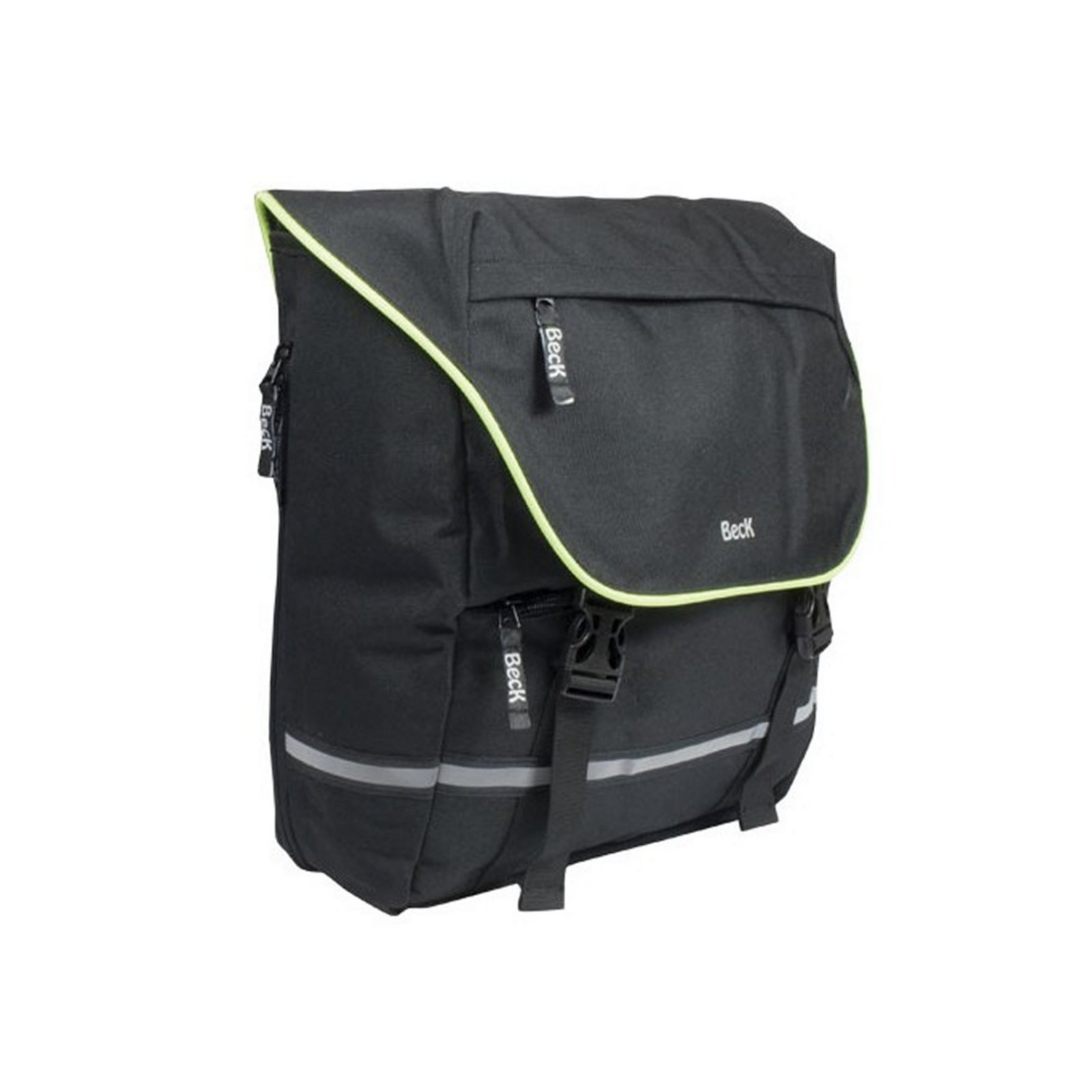 Beck Enkele Sportieve Fietstas SPRTV Shopper Zwart/Lime