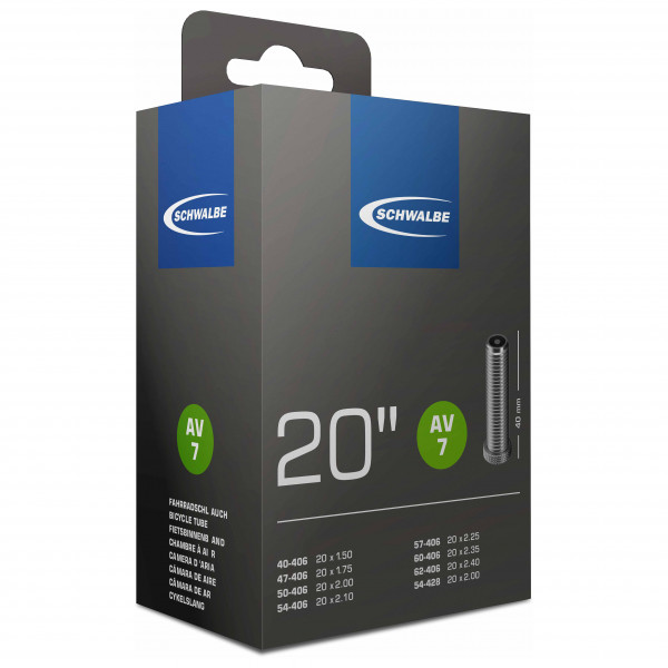 Schwalbe  Schlauch Nr. 07 20 x 1,5-2,4 (40/62-406) AV40 - Binnenband voor fiets
