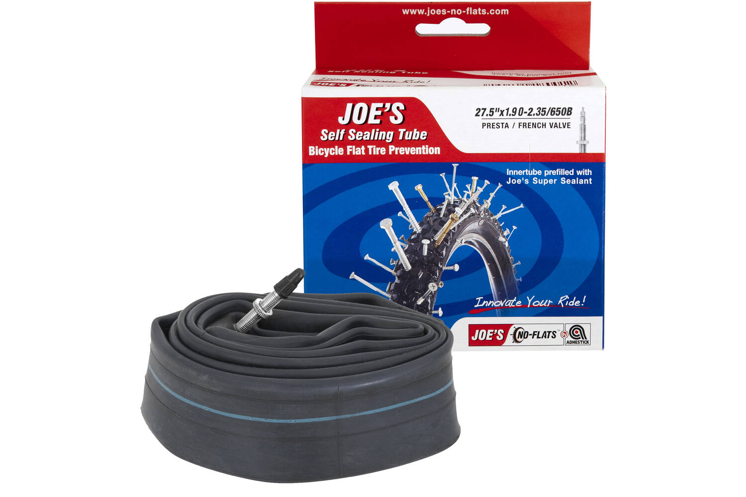 Joe's No Flats - binnenband self sealing tube fv 27.5x1.90-2.35 (mtb)