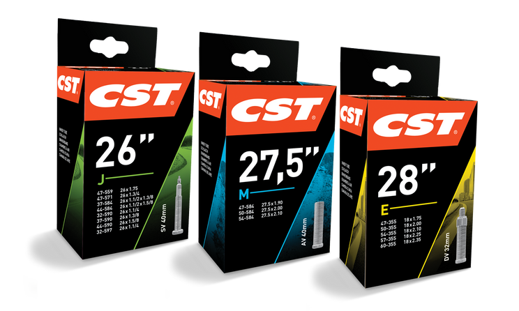 Cst binnenband 26x1.75 26x1 3/8 etrto 32/47-559/597, ventiel:schrader/auto 40mm