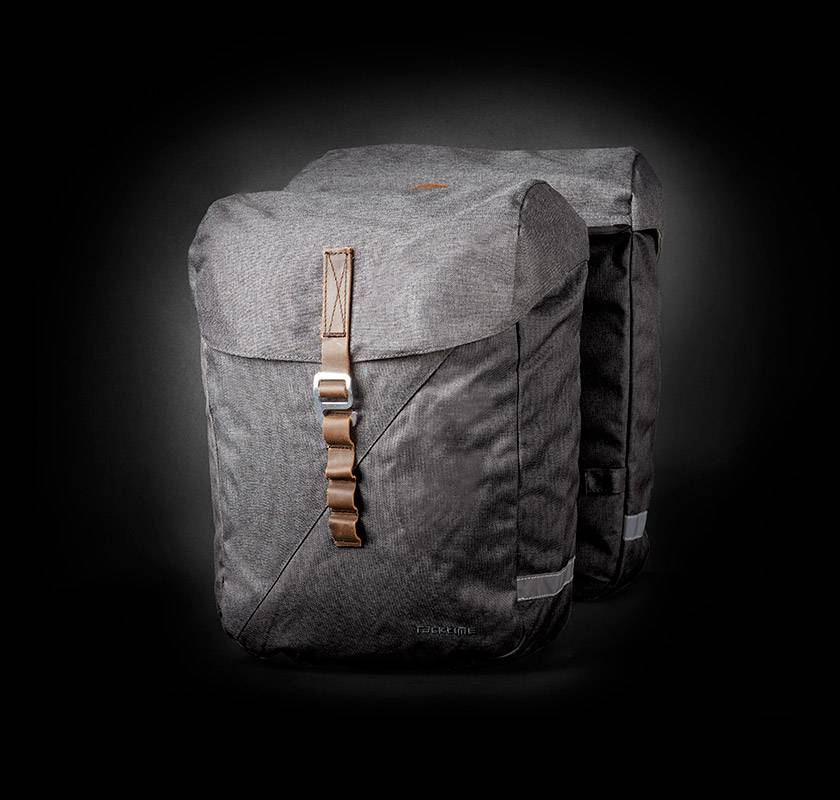 Racktime Dubbele fietstas Heda 24,5L Dust Grey