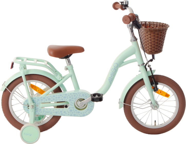 AMIGO Fairy 14 Inch Meisjes Terugtraprem Mintgroen