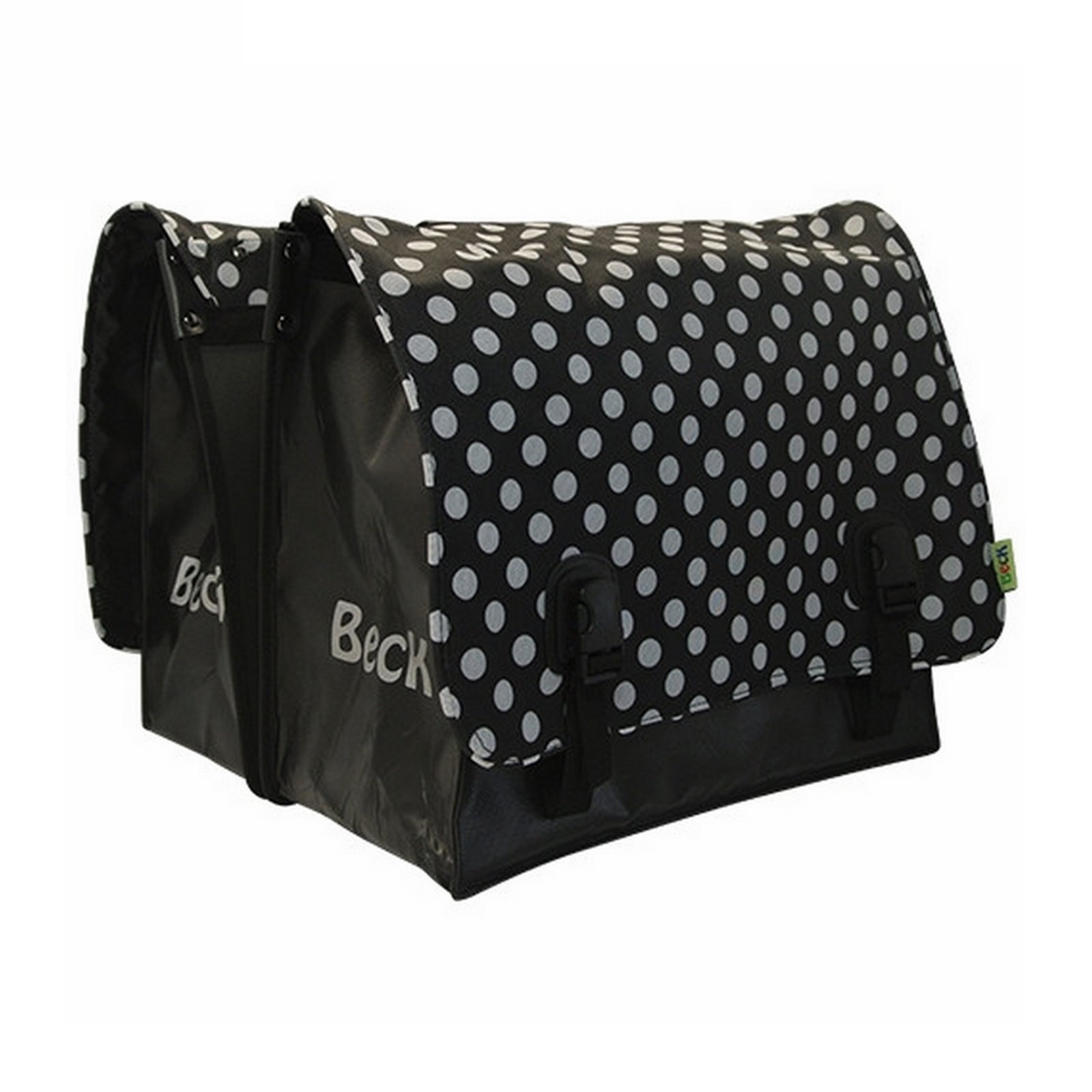 Beck Dubbele Fietstas Big White Small Dots