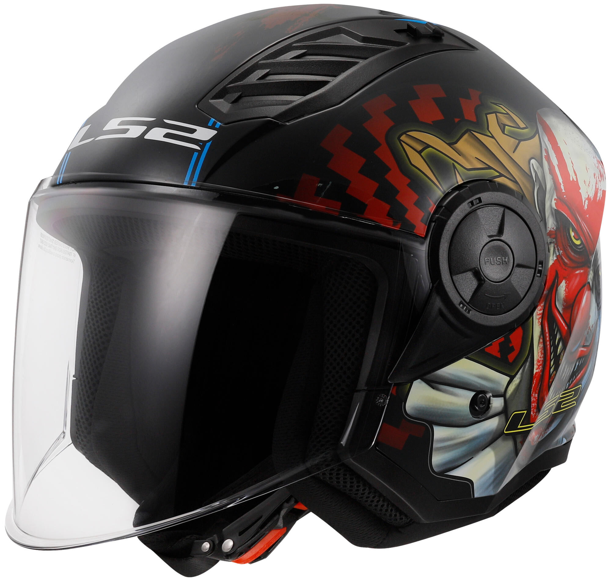LS2 jethelm of616 airflow ii happy dreams helmet of616 airfl.ii hap.dreams xxl bl/color