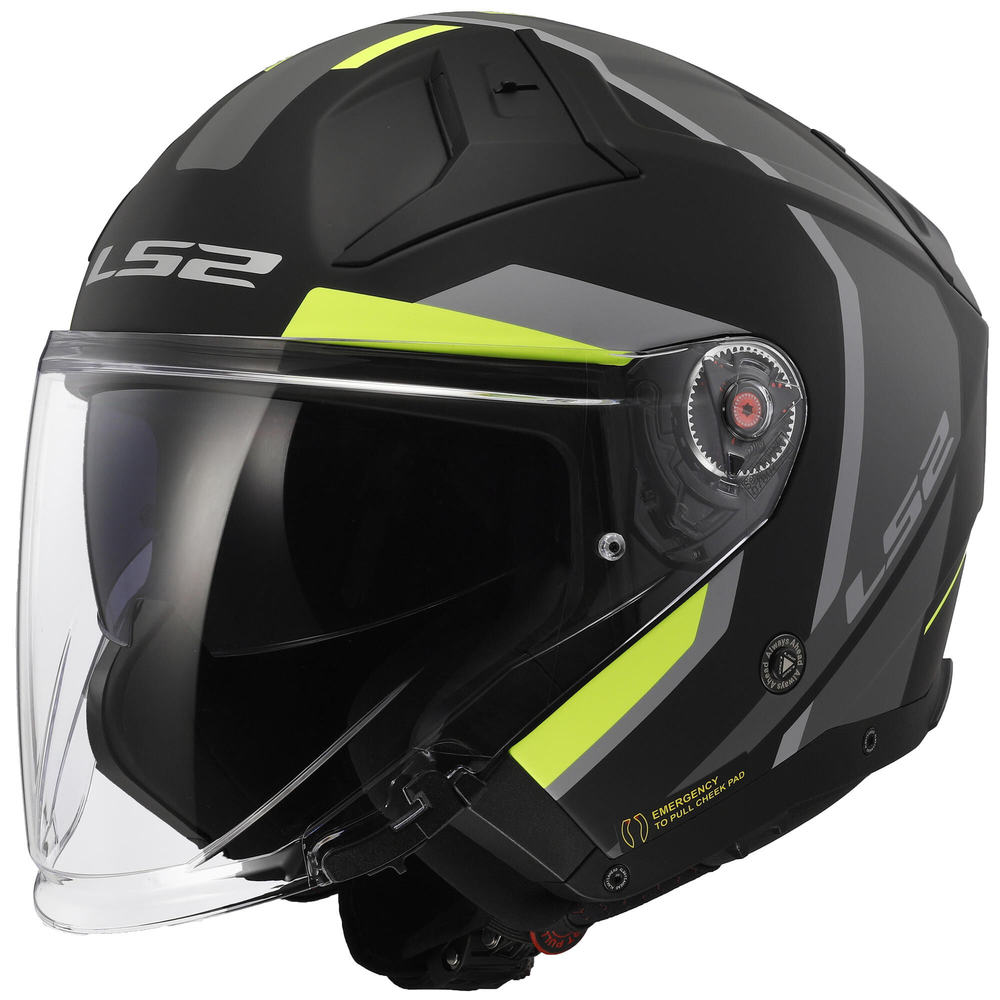 LS2 of603 infinity ii focus jethelm helmet of603 infi. ii foc. xl black/yel./grey