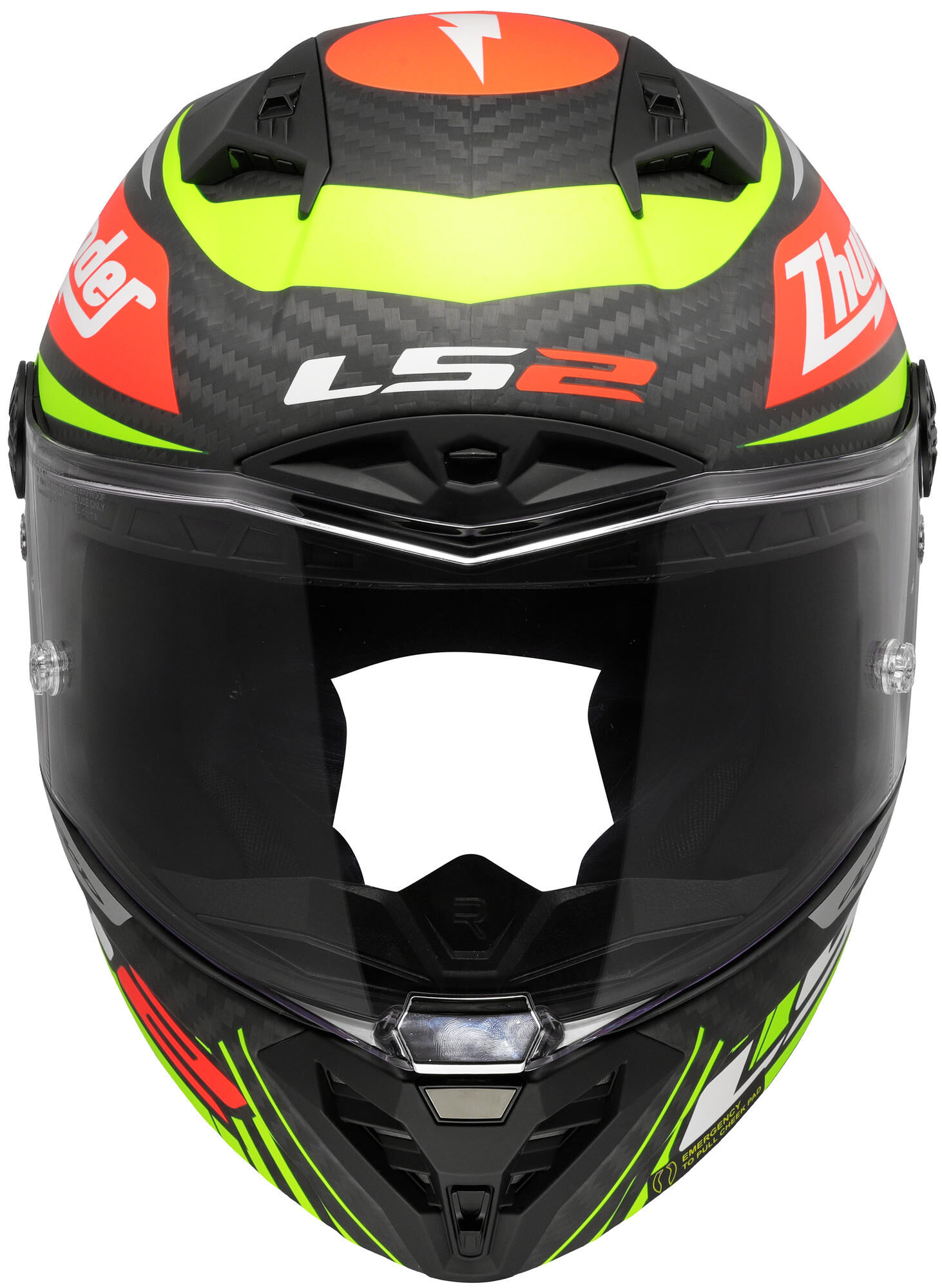 LS2 integraalhelm ff805 thunder carbon gp aero replica zwart. helmet ff805 thunder gp aero rep.black xxl
