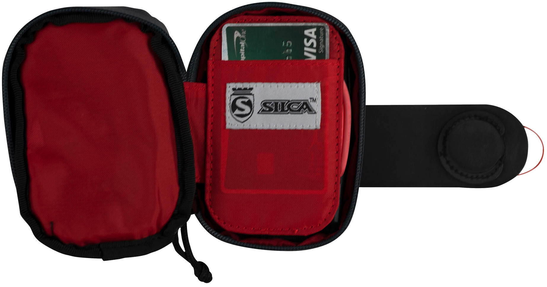 SILCA zadeltas mattone saddle bag mattone black/red