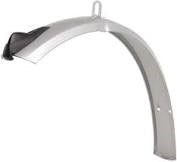 Voorspatbord 26/28 inch zilver